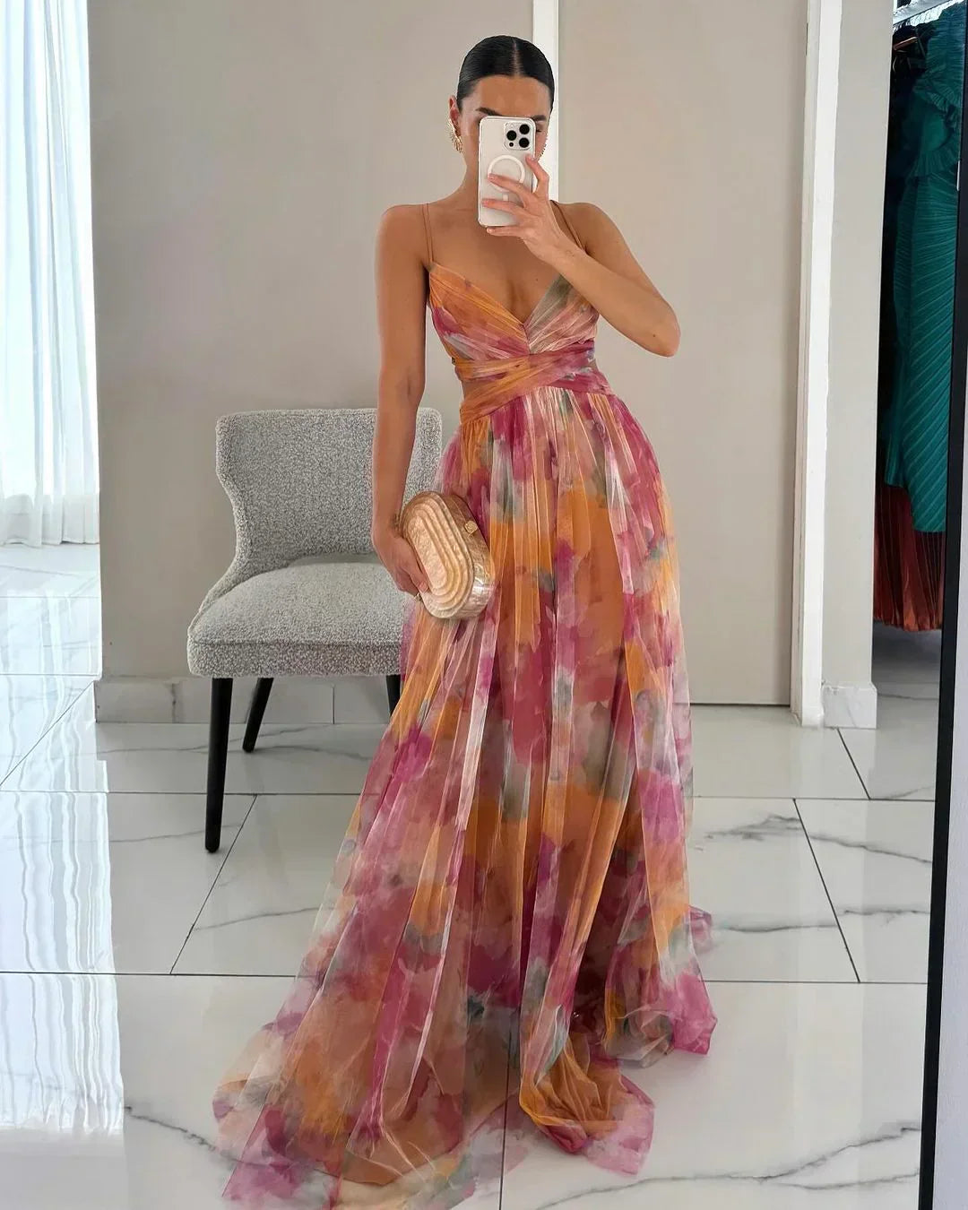 Pretty Flower Maxi Summer Dress - OutfitLondon