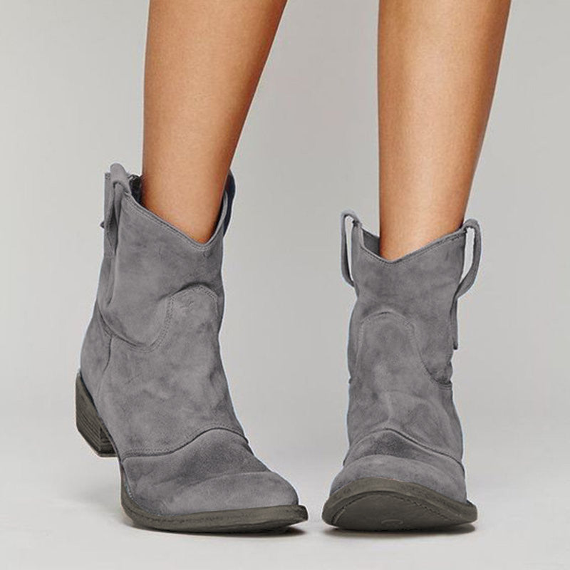 Western Style Cowboy Ankle Boots