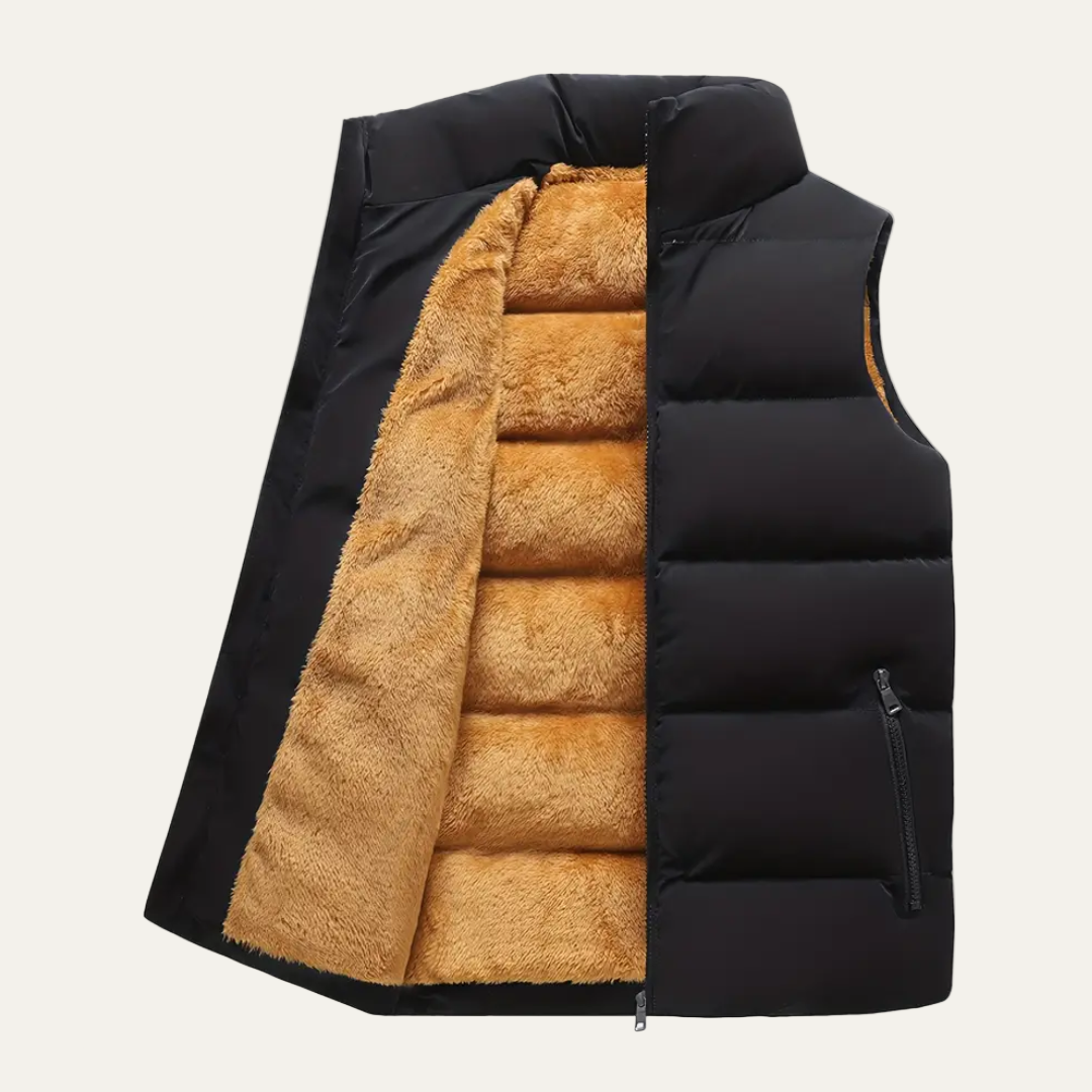 Warm Insulated Sleeveless Puffer Vest for Men