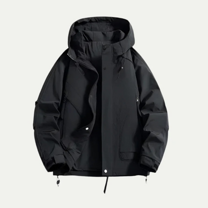 Waterproof Men's Windbreaker Jacket - Lightweight Hooded Coat