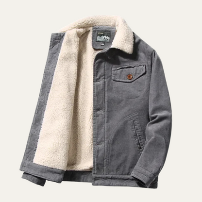 Rugged Mens Corduroy Insulated Winter Coat