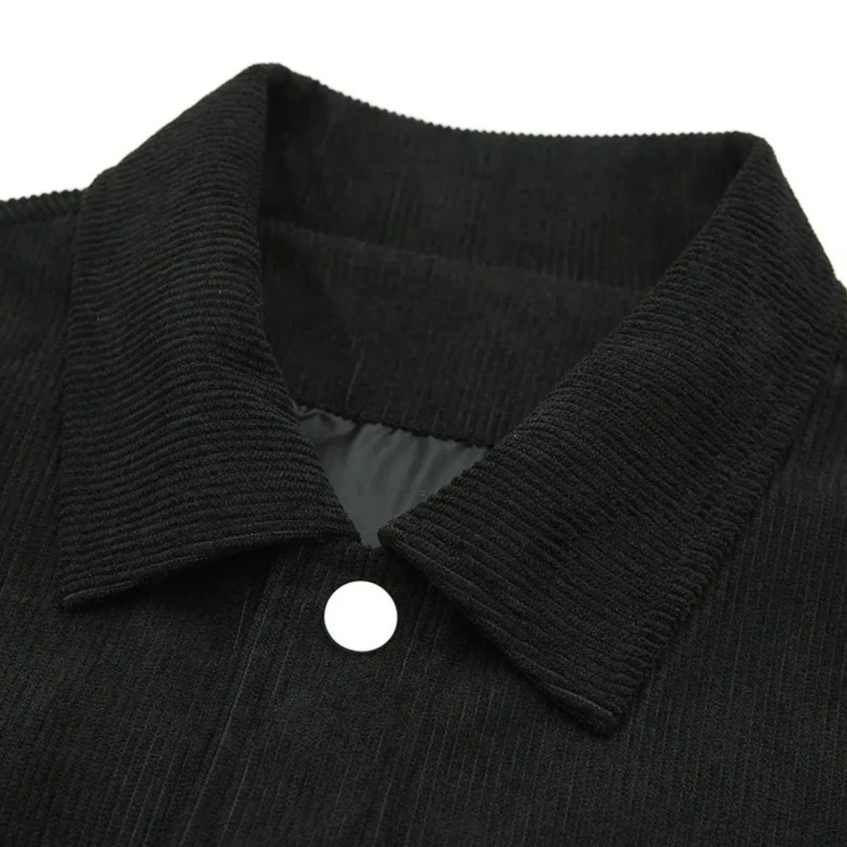 Rustic Men's Corduroy Button Down Jacket with Lapel Collar
