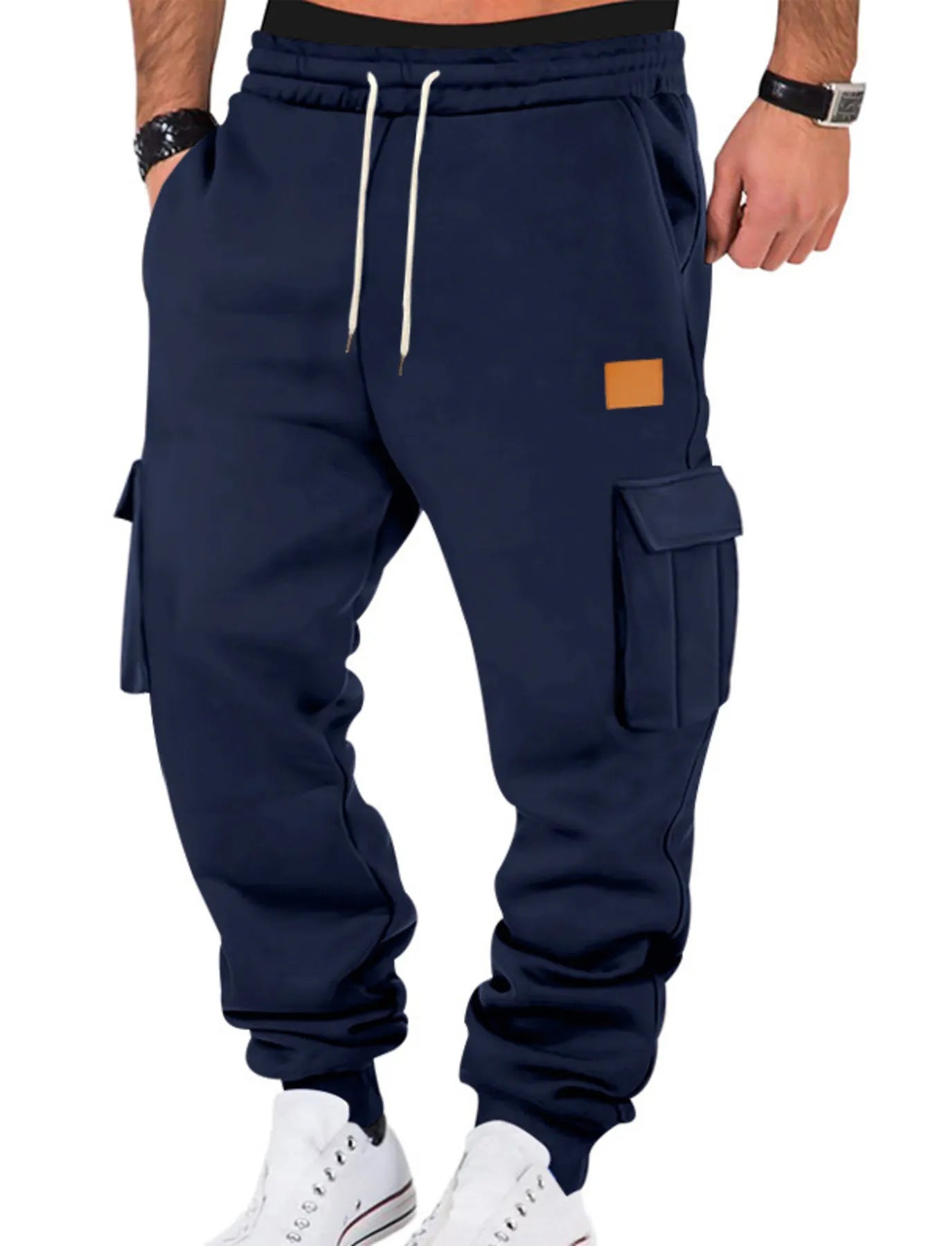 Comfortable Loose Fit Elastic Waist Jogger Pants For Men