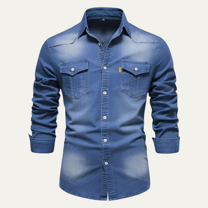 Classic Blue Jeans Shirt for Men - OutfitLondon