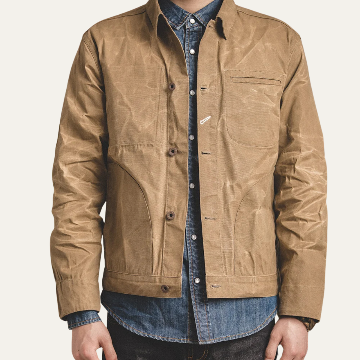 Classic Mens Waterproof Canvas Parka Jacket