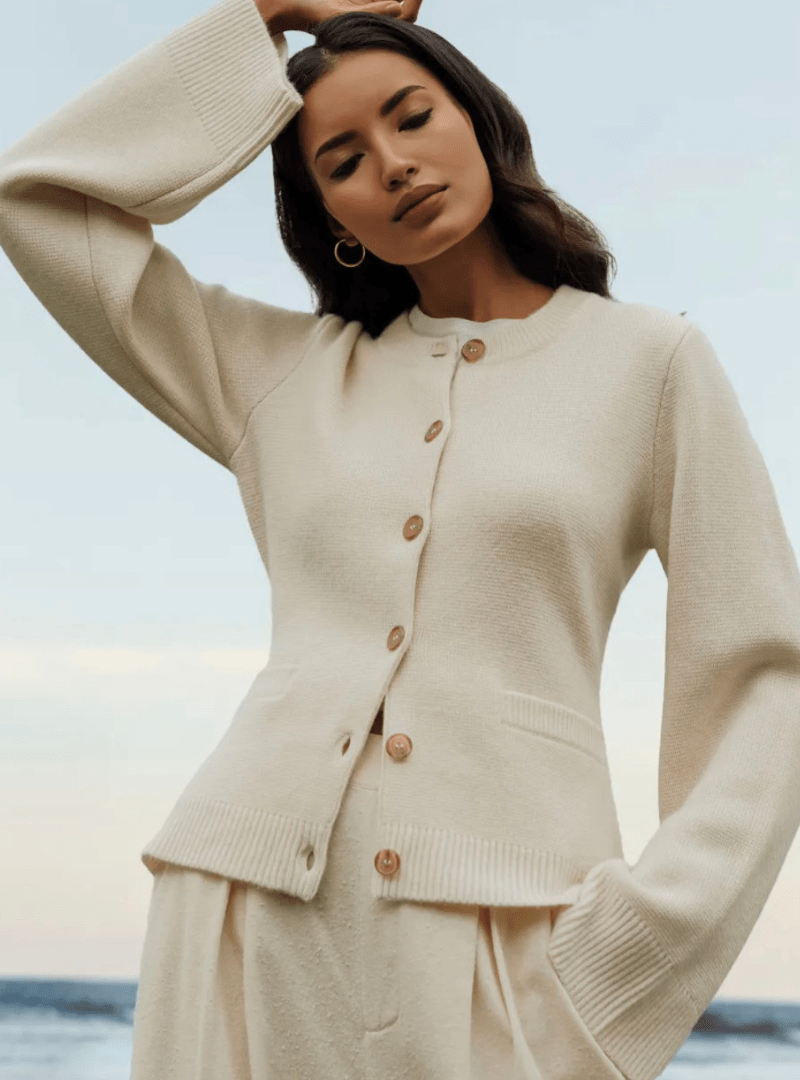 Soft Fuzzy Long Sleeve Cardigan - OutfitLondon