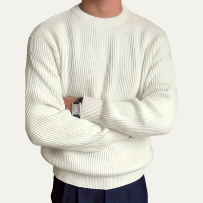 Traditional Men's Cable Knit Crew Neck Sweater