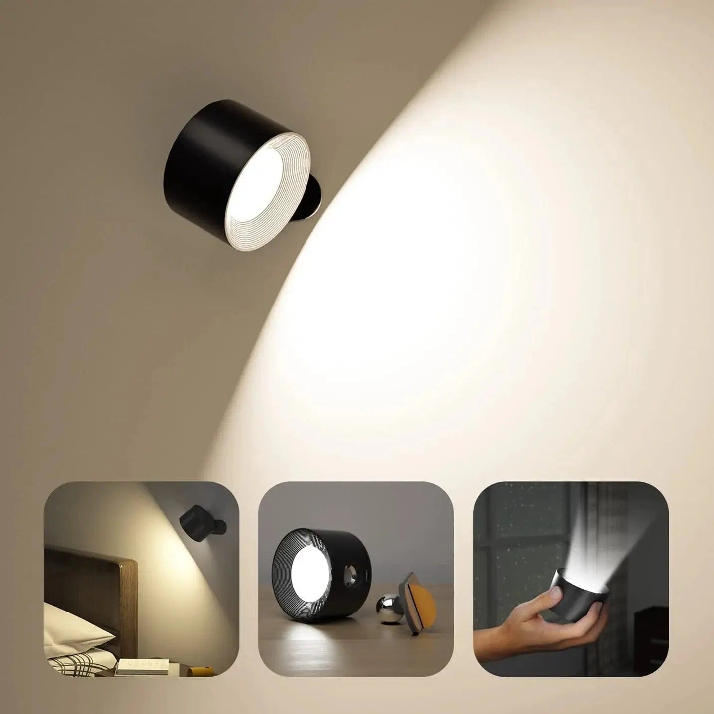 Cordless Wall Lamp - Battery Operated Light - Rechargeable Wall Light - Ambilume