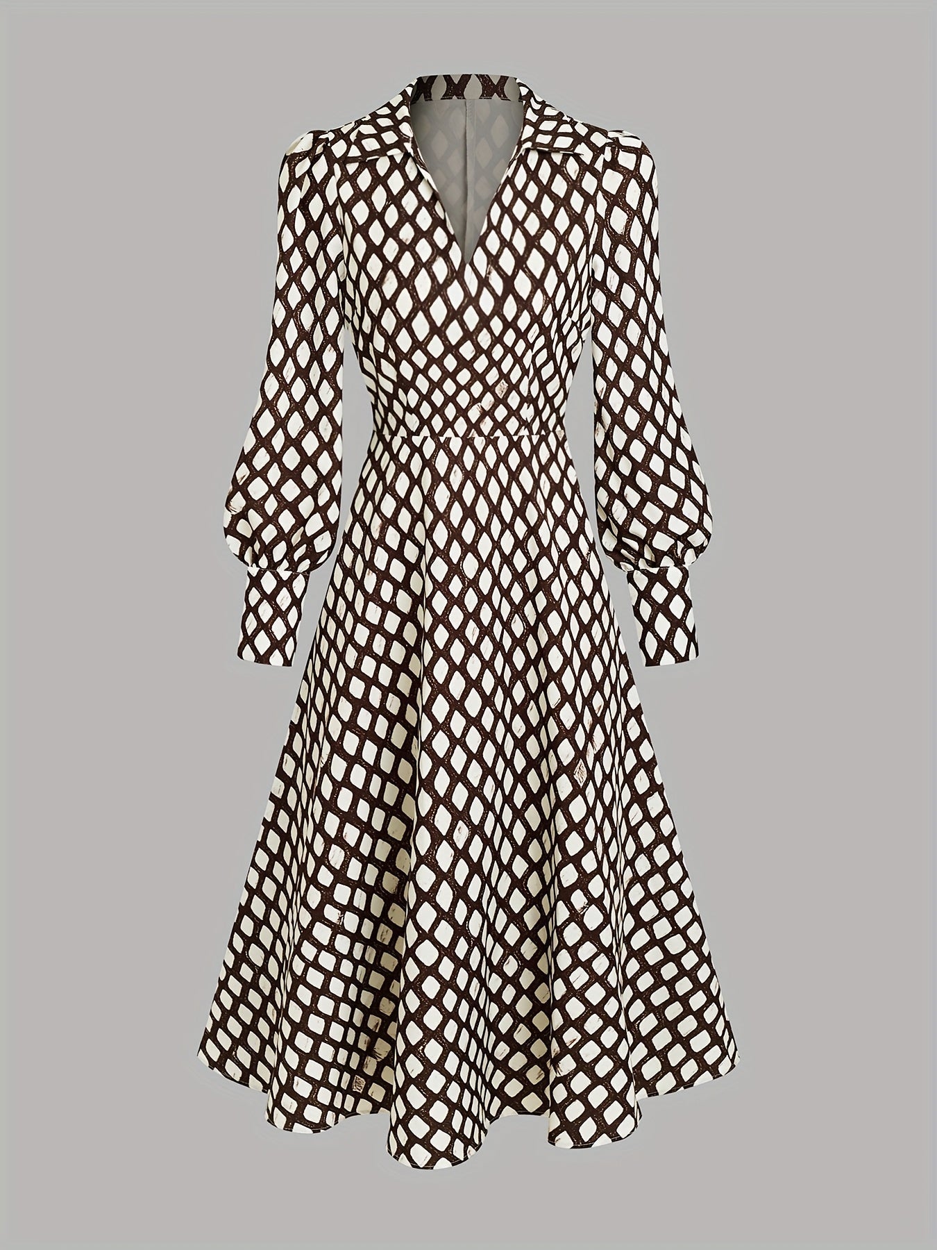 Classic Geometric Pattern Women's Dress
