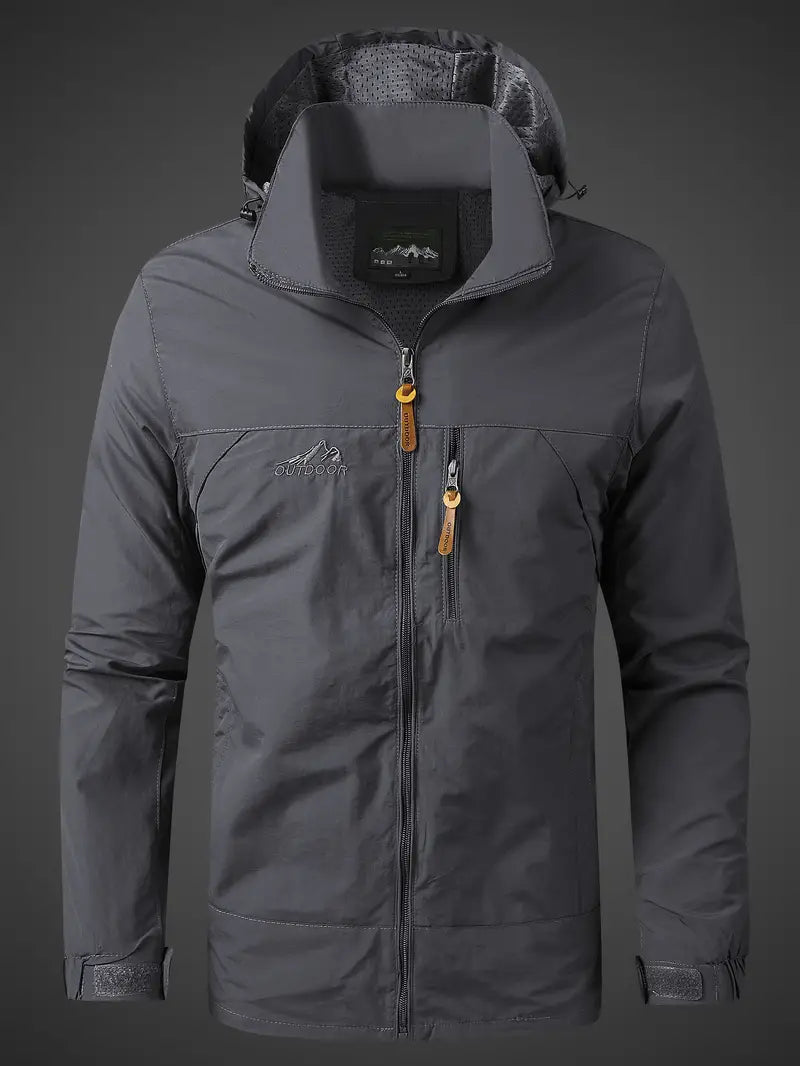 Waterproof Mens Parka Coat with Hood and Pockets