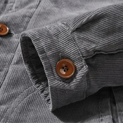 Rugged Mens Corduroy Insulated Winter Coat