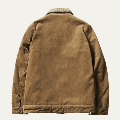 Rugged Mens Corduroy Insulated Winter Coat