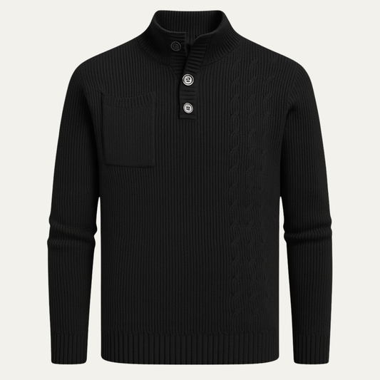 Men's Stylish Crew Neck Winter Knit Sweater - OutfitLondon