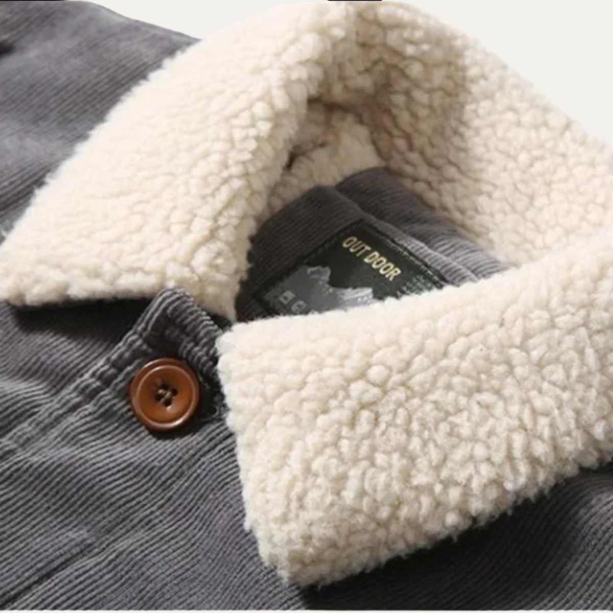 Rugged Mens Corduroy Insulated Winter Coat