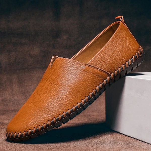 Soft Leather Slip On Loafers for Men