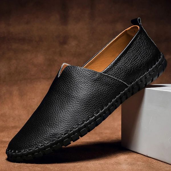 Soft Leather Slip On Loafers for Men