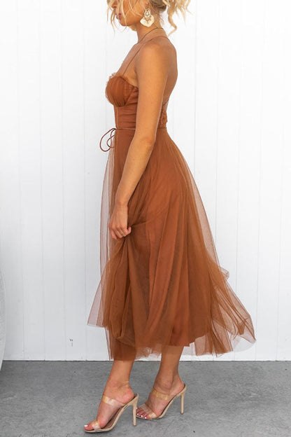 Beautiful Lace Corset Waist Dress