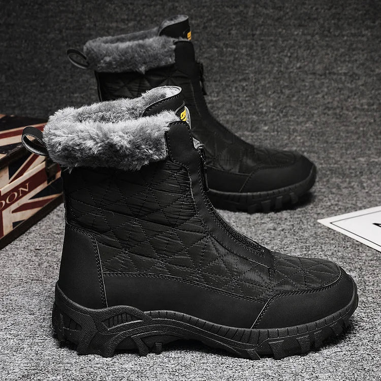 Insulated Men's Snow Boots - Waterproof and Durable