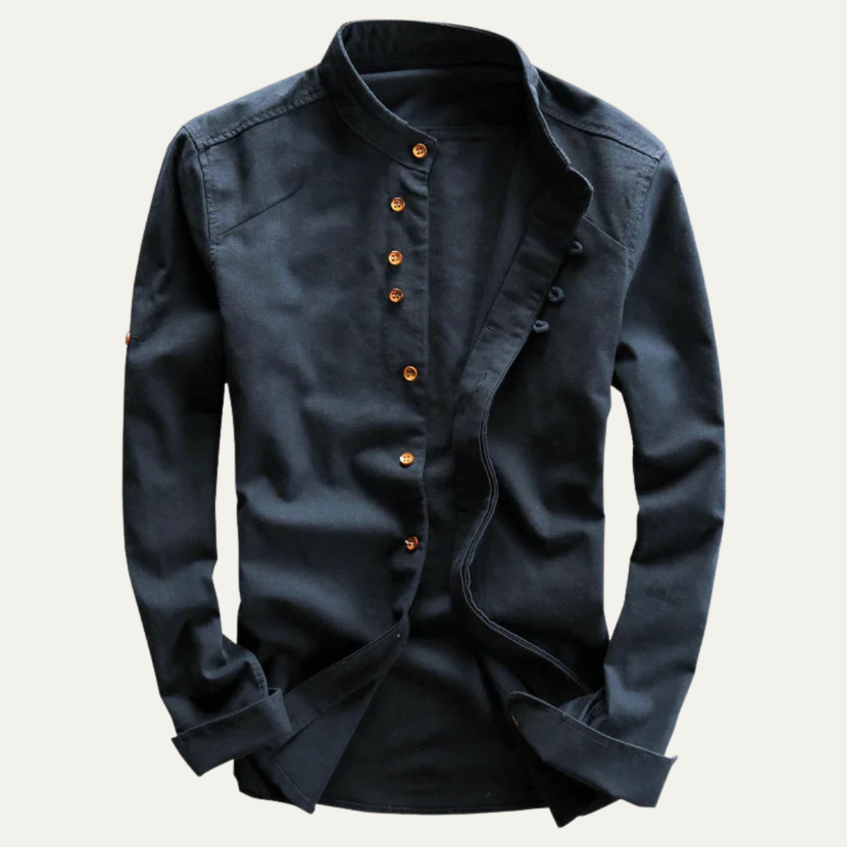 Classic Men's Linen Button Down Collar Shirt