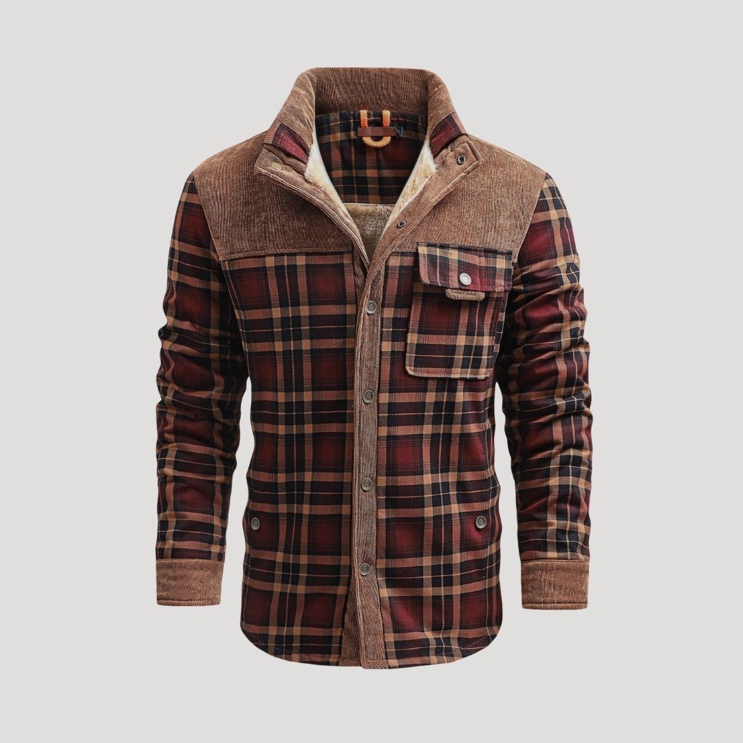 Thermal Waterproof Checked Winter Coat