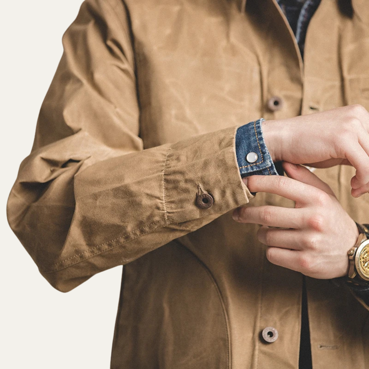 Classic Mens Waterproof Canvas Parka Jacket