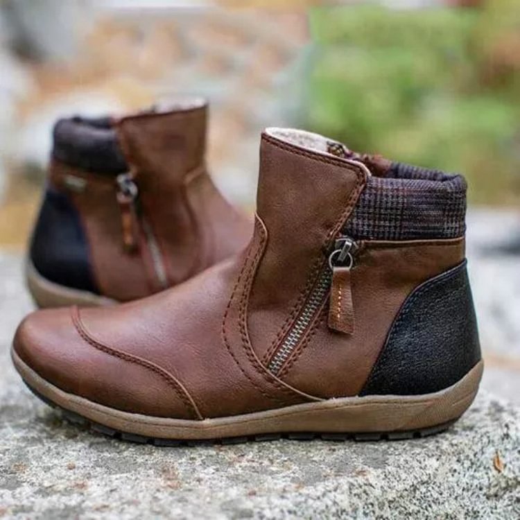 Women's Waterproof Zip-up Ankle Boots