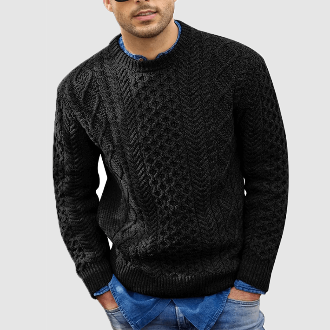 Cozy Men's Cable Knit Winter Sweater