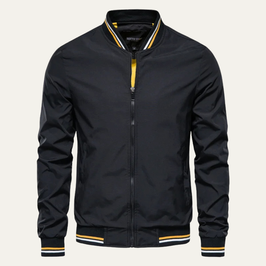 Classic Mens Zipper Lightweight Bomber Jacket - OutfitLondon