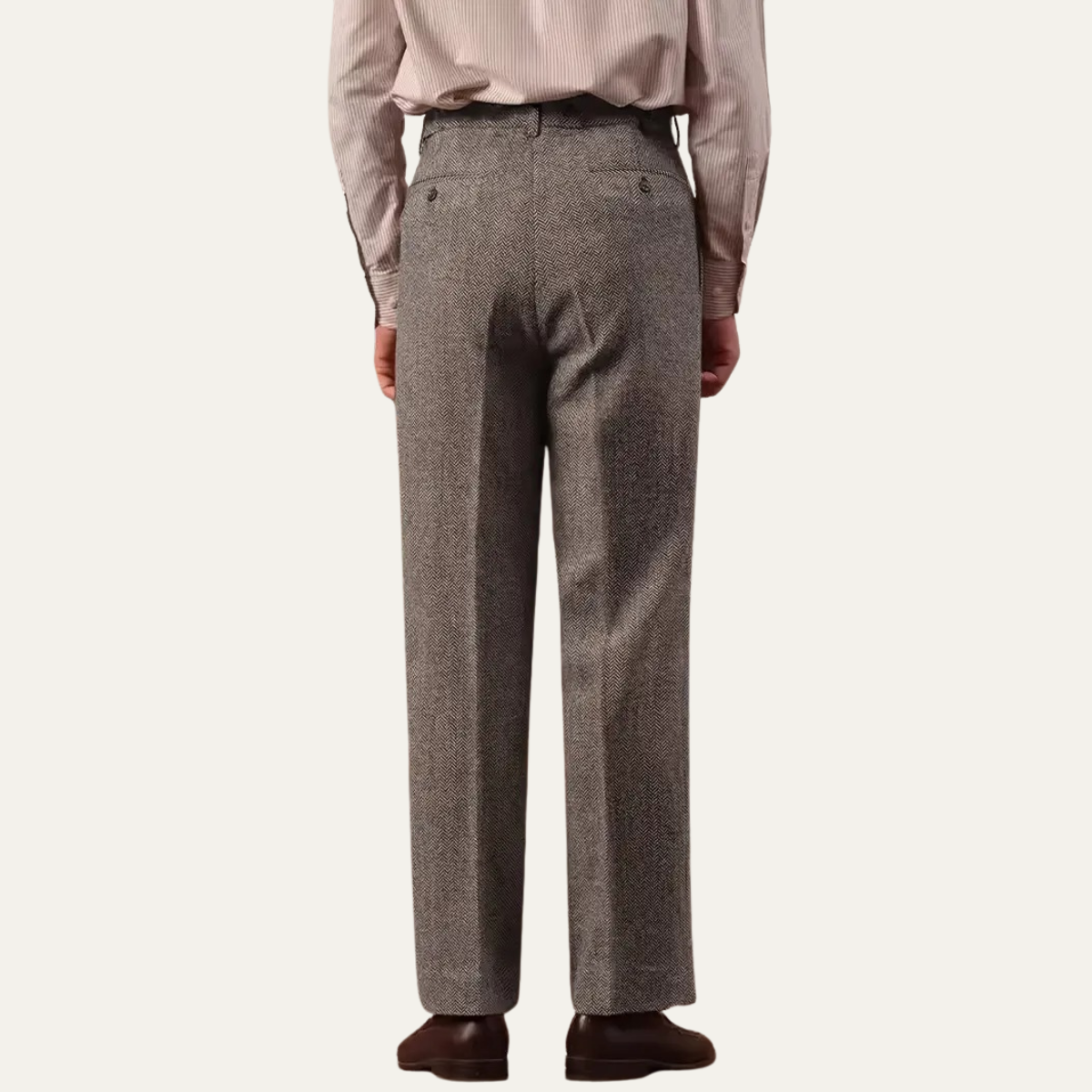 Classic Slim Fit High Waisted Dress Trousers