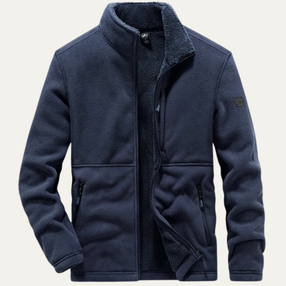 Warm Fleece Jacket with Plush Lining for Men