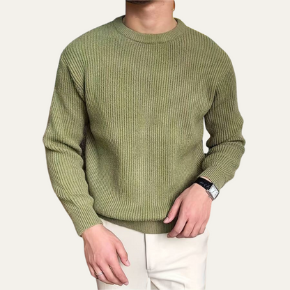 Traditional Men's Cable Knit Crew Neck Sweater