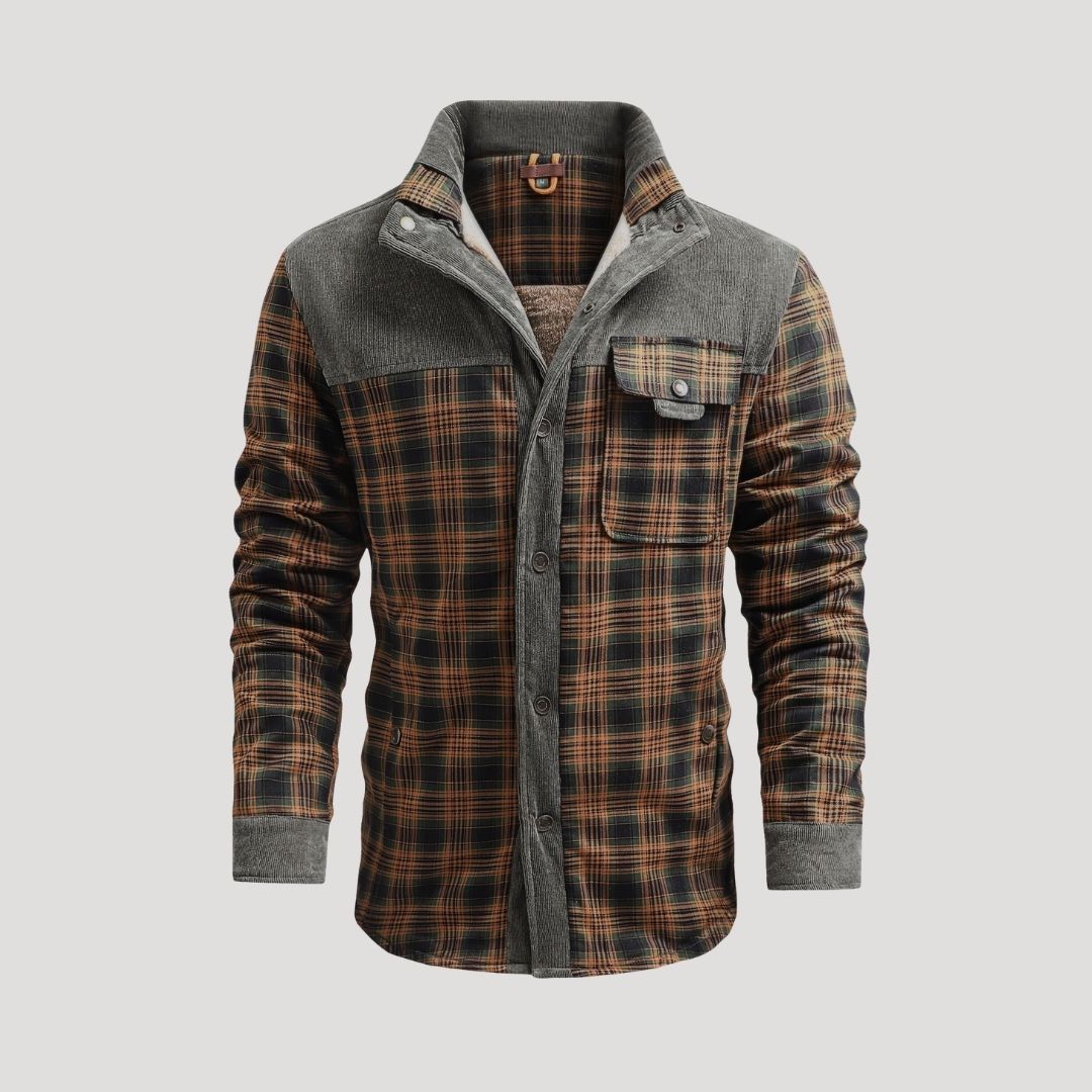 Thermal Waterproof Checked Winter Coat