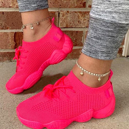 Women's Comfortable Breathable Lace-Up Sneakers