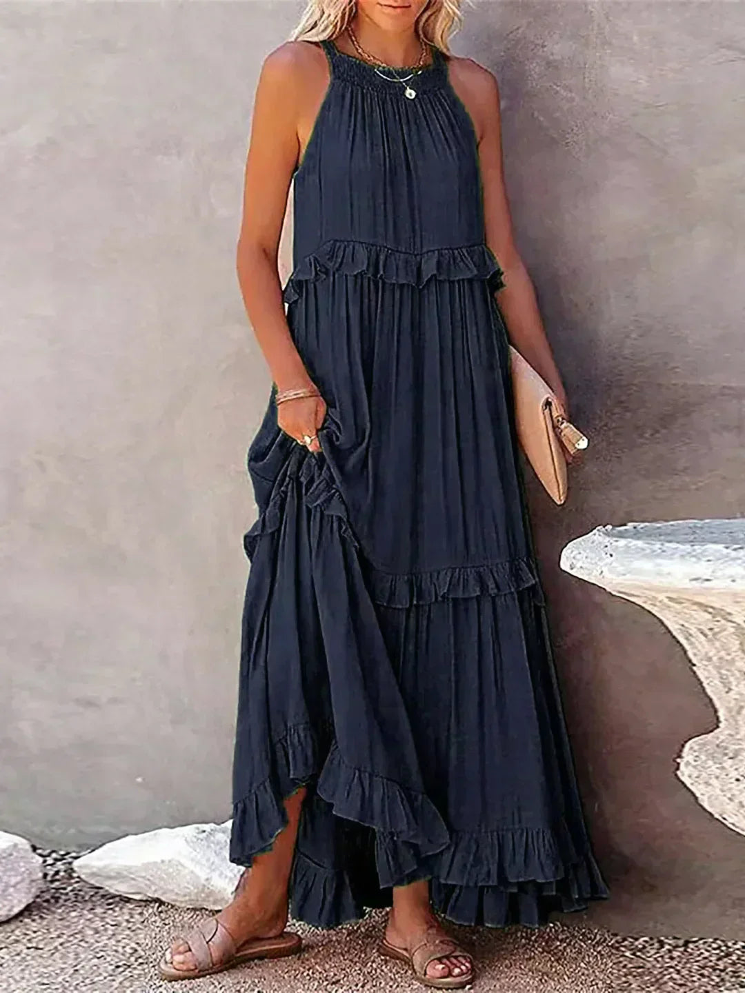 Elegant Women's Flower Print Dress