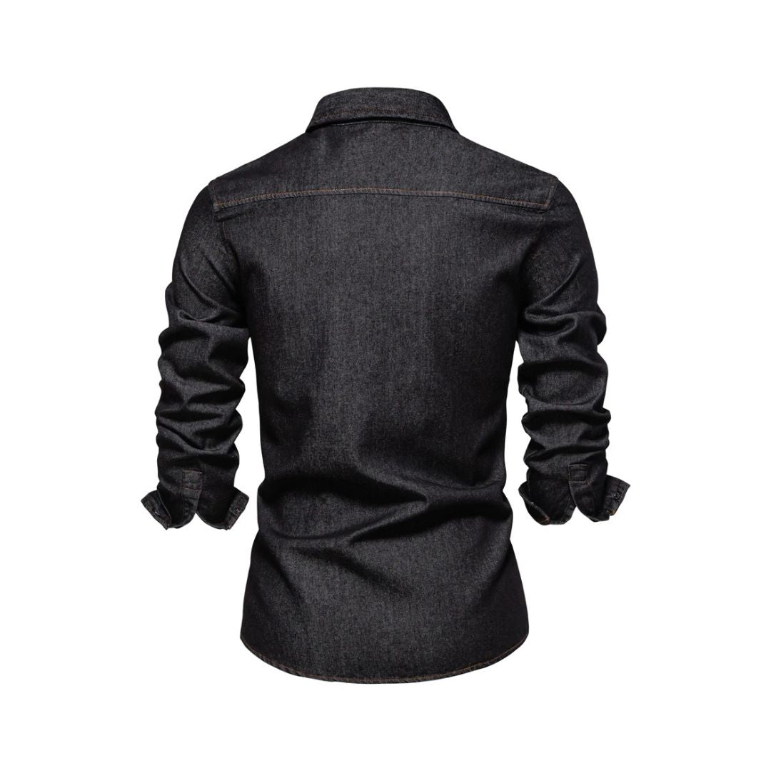 Relaxed Fit Jeans Shirt With Pockets