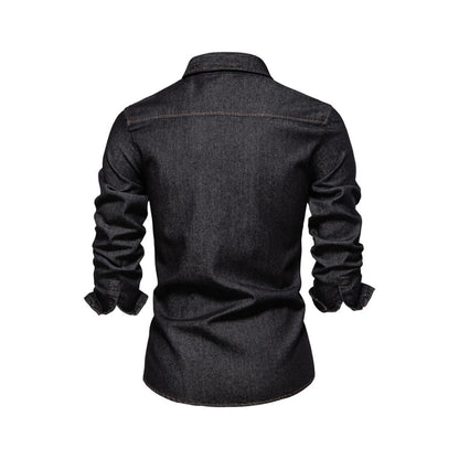 Relaxed Fit Jeans Shirt With Pockets