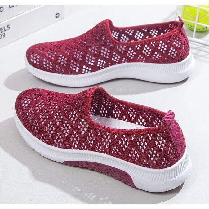 Slide Hollow Out Round Toe Casual Women Sneakers For Bunions
