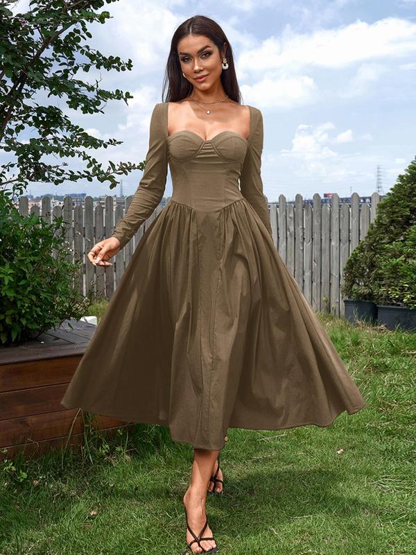 Chic Ruffled A-Line Party Dress for Women