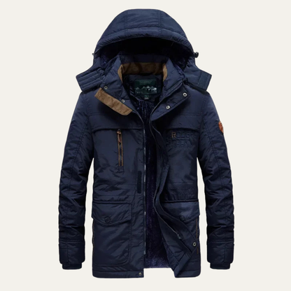 Warm Men's Insulated Hooded Winter Coat Jacket