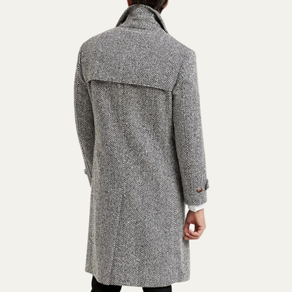 Classic Men's Wool Double Breasted Overcoat