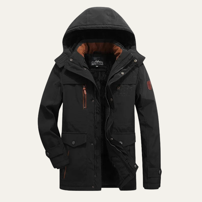 Warm Men's Insulated Hooded Winter Coat Jacket