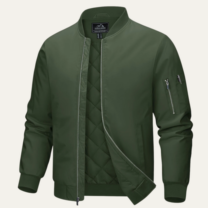 Slim Fit Men's Water Resistant Bomber Jacket