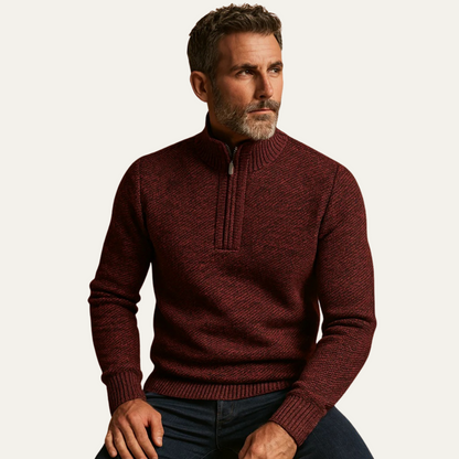 Warm Quarter Zip Fleece Pullover Sweater