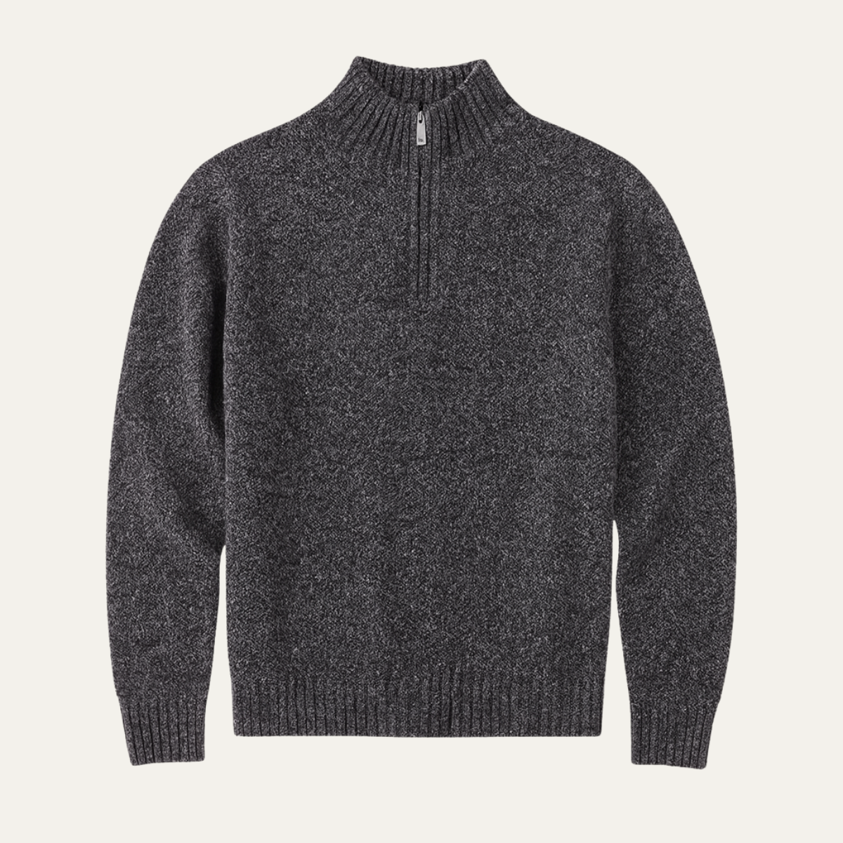 Warm Quarter Zip Fleece Pullover Sweater - OutfitLondon