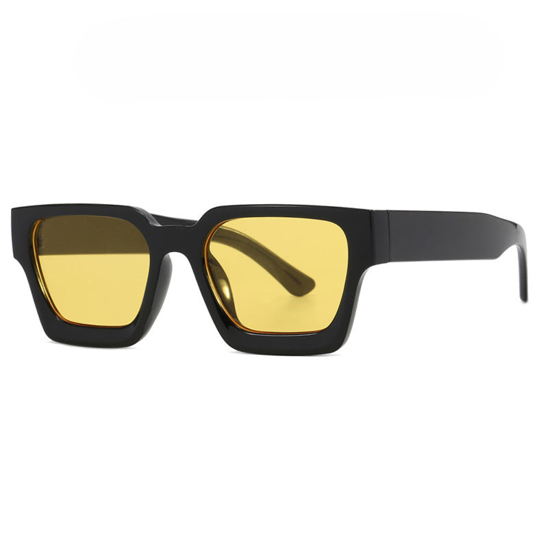 Women's Retro Acetate Frame Square Sunglasses