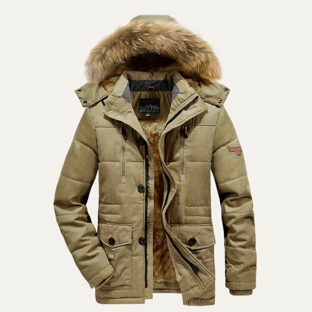 Warm Waterproof Mens Parka Jacket with Multiple Pockets - OutfitLondon