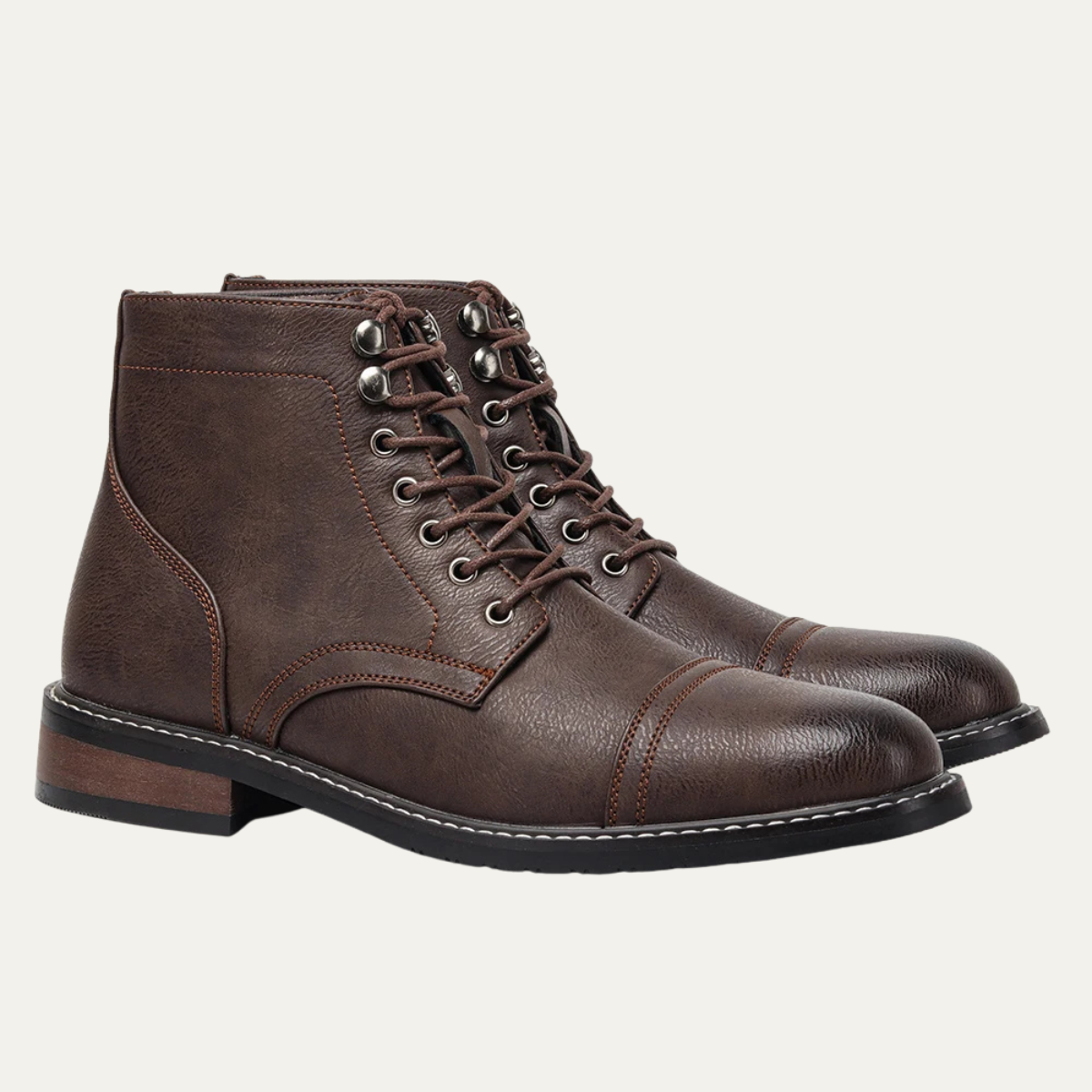 Tough Leather Lace Up Men's Ankle Boots