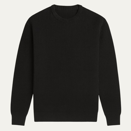 Traditional Men's Cable Knit Crew Neck Sweater - OutfitLondon