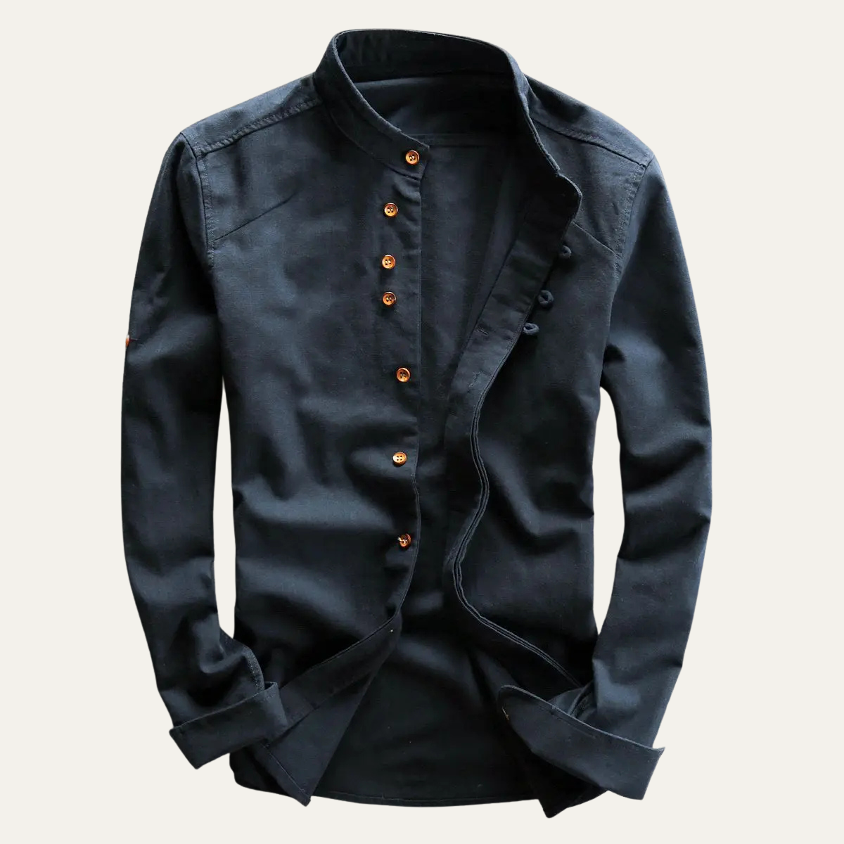 Classic Men's Linen Button Down Collar Shirt