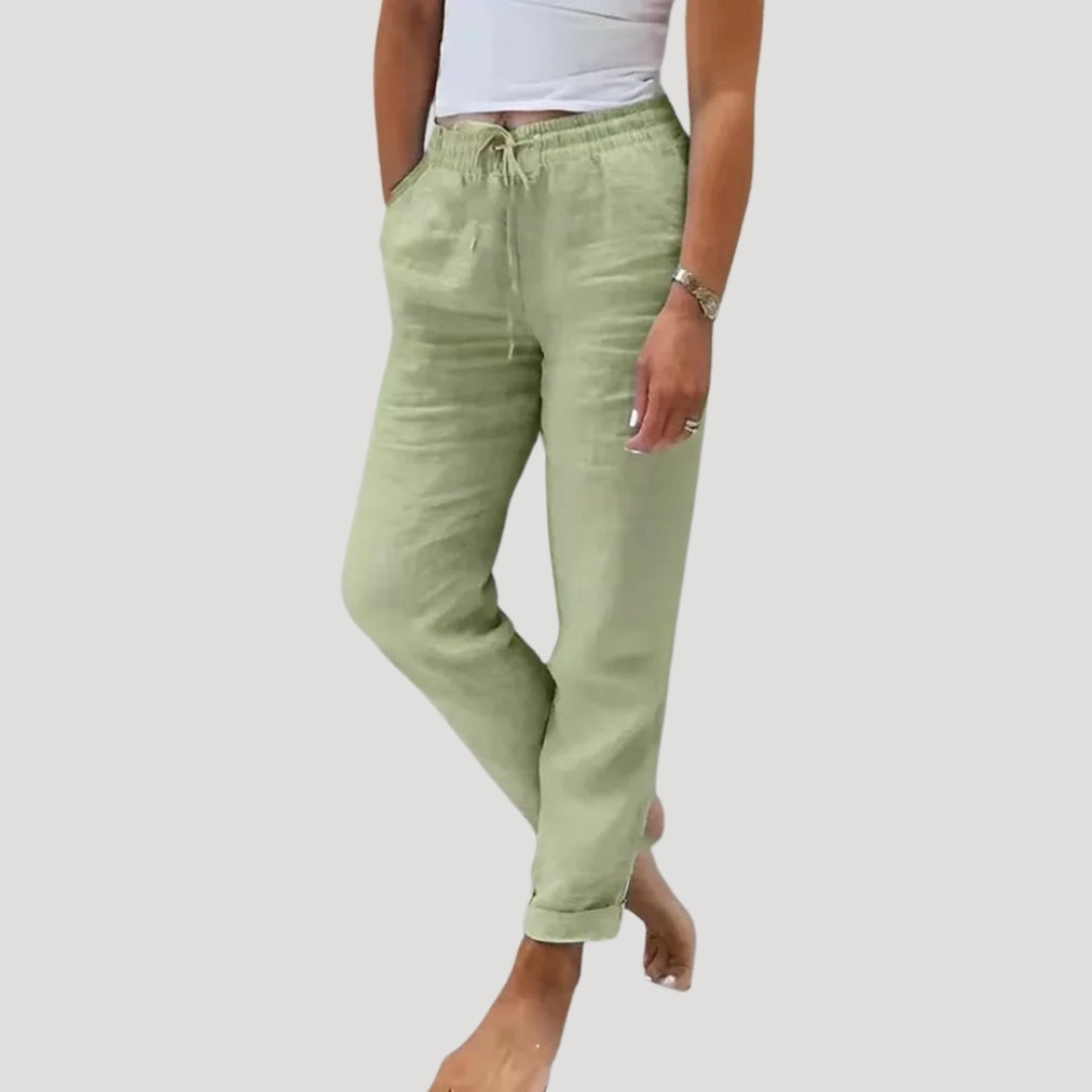 Women's Lightweight Casual Summer Trousers - OutfitLondon